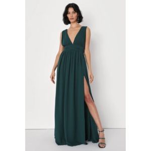 Lulu's Heavenly Hues Forest Green Maxi Dress
